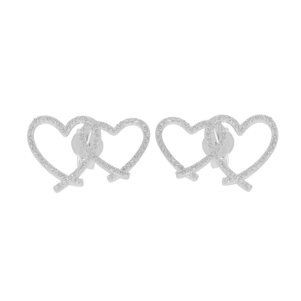 Heart Diamond Stud Earring ER21849A 